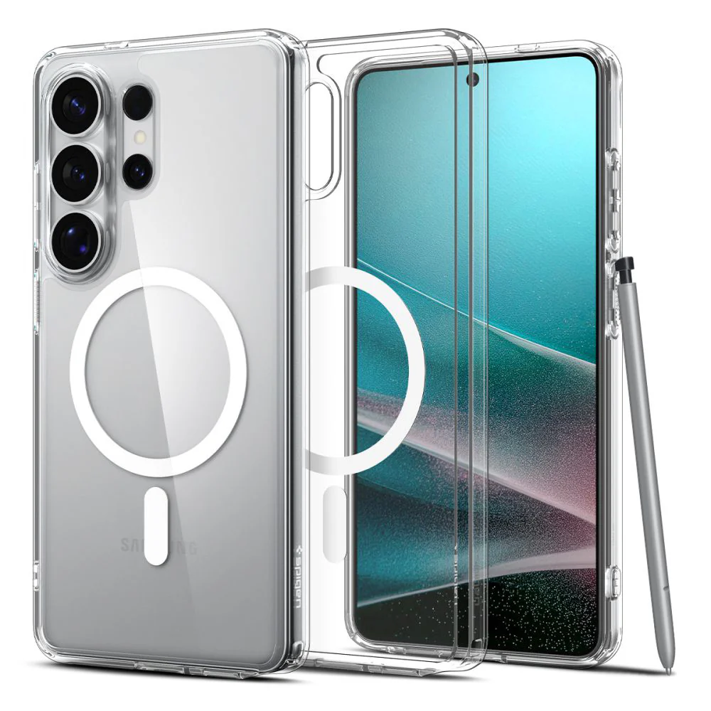 MagSafe Case for Samsung Galaxy S26 Ultra S948, Spigen, Ultra Hybrid, White Transparent ACS10679