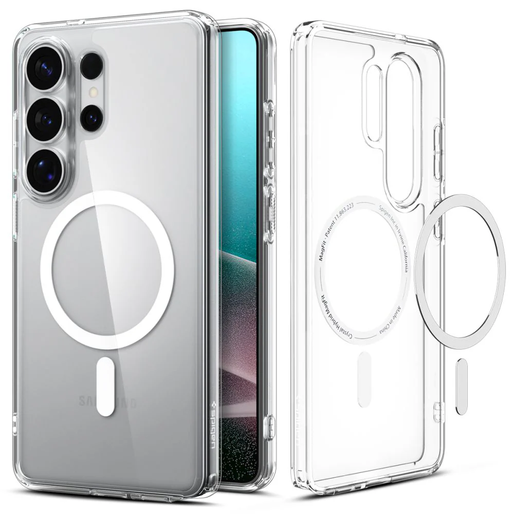 MagSafe Case for Samsung Galaxy S26 Ultra S948, Spigen, Ultra Hybrid, White Transparent ACS10679 - Image 2