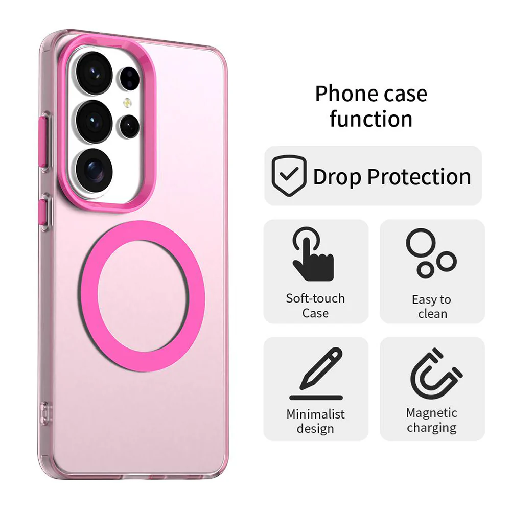MagSafe Case for Samsung Galaxy S26 Ultra S948, Techsuit, CandyCase, Pink - Image 2