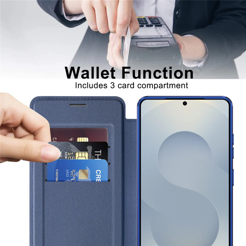 MagSafe Case for Samsung Galaxy S26 Ultra S948, Techsuit, SmartMag Book, Blue - Image 3
