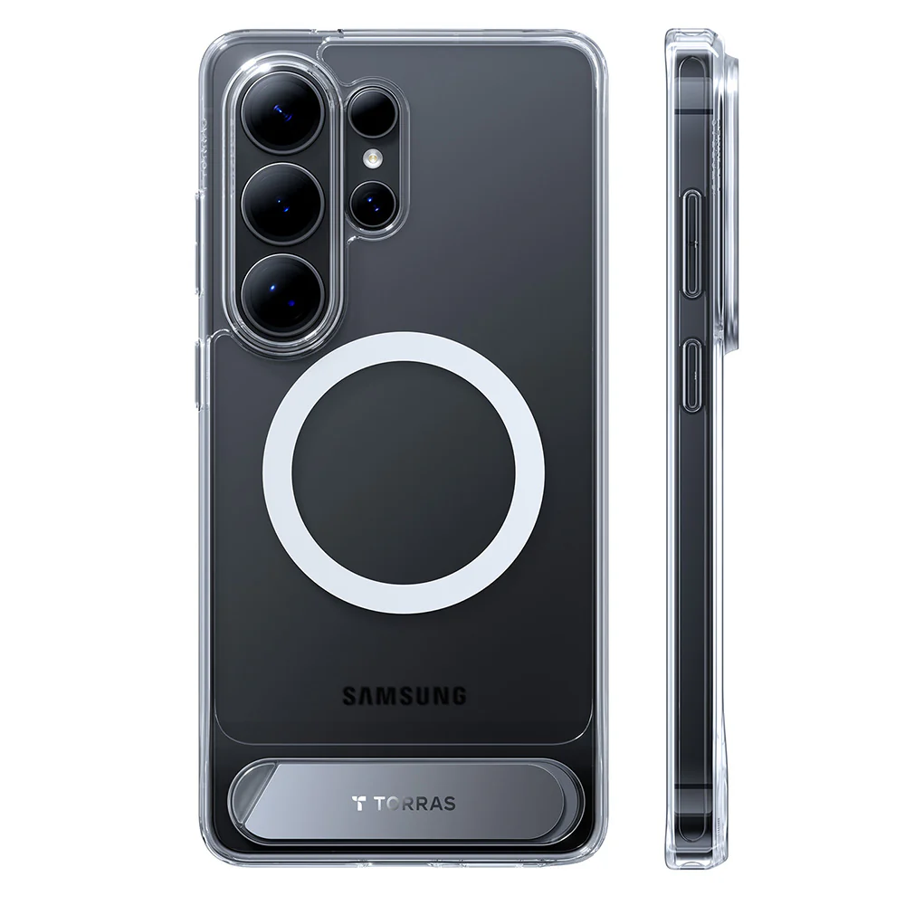MagSafe Case for Samsung Galaxy S26 Ultra S948, Torras, Pstand, Transparent - Image 2