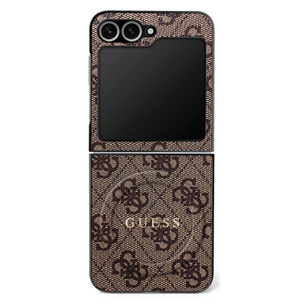 MagSafe Case for Samsung Galaxy Z Flip7 F766, Guess, 4G Collection, Brown