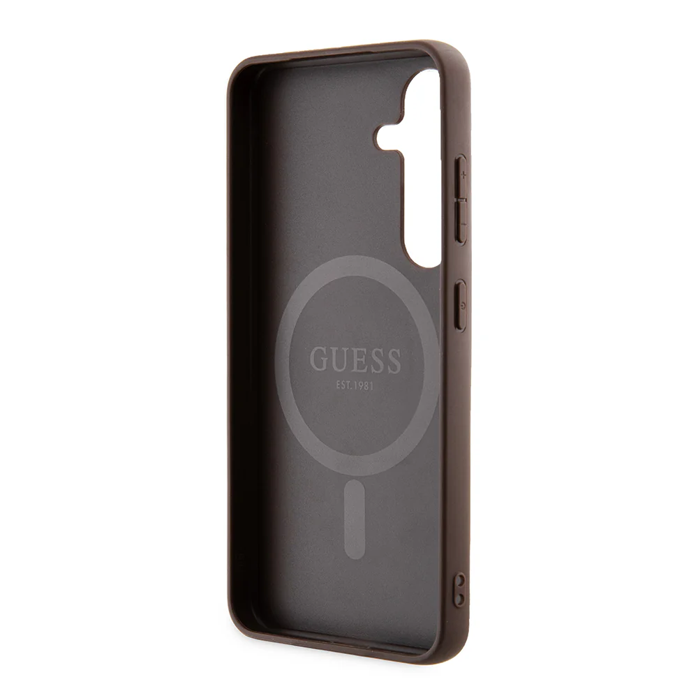 MagSafe Case for Samsung Galaxy Z Flip7 F766, Guess, 4G Collection, Brown - Image 4