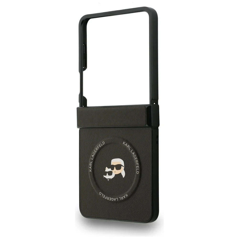 MagSafe Case for Samsung Galaxy Z Flip7 F766, Karl Lagerfeld, Karl & Choupette Pins, Black - Image 6