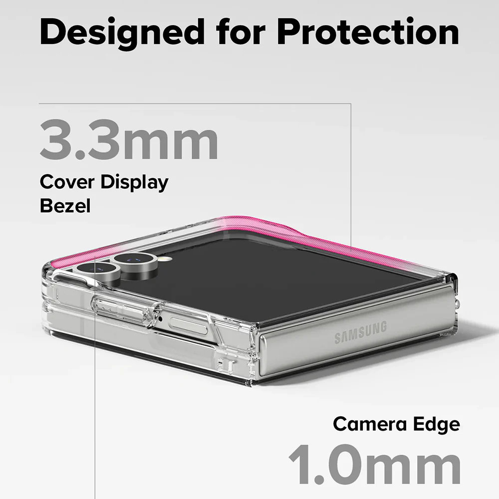 MagSafe Case for Samsung Galaxy Z Flip7 F766, Ringke, Fusion, Transparent - Image 3