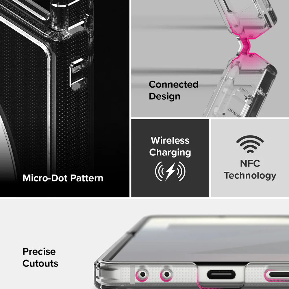 MagSafe Case for Samsung Galaxy Z Flip7 F766, Ringke, Fusion, Transparent - Image 6