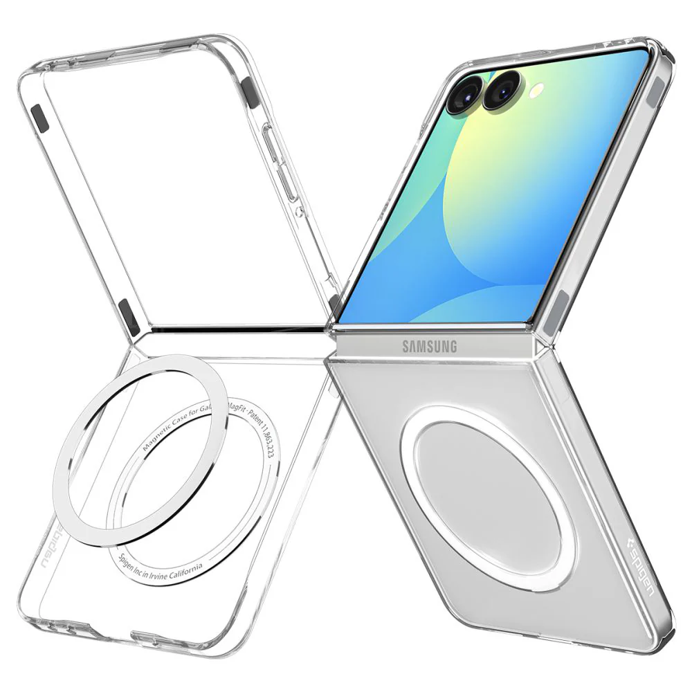 MagSafe Case for Samsung Galaxy Z Flip7 F766, Spigen, Air Skin, Transparent ACS09556 - Image 2