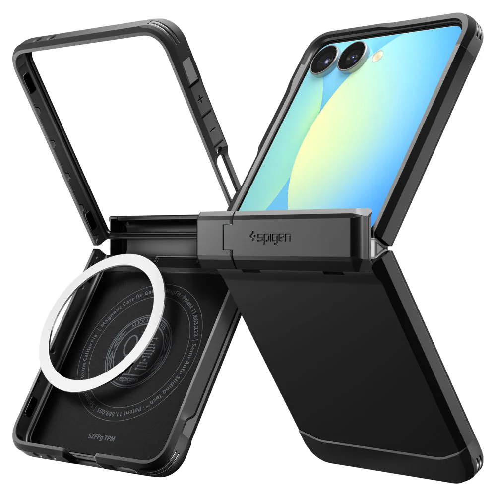 MagSafe Case for Samsung Galaxy Z Flip7 F766, Spigen, Tough Armor Pro, Black ACS09561 - Image 2