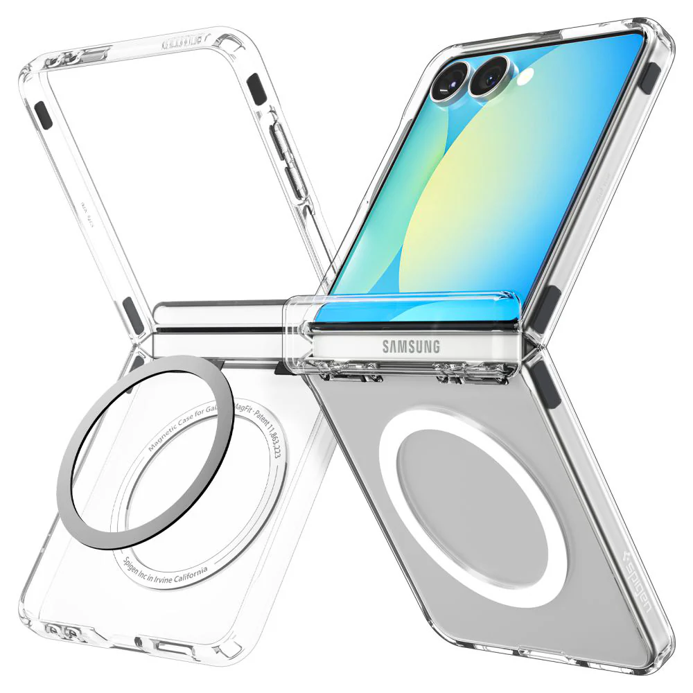 MagSafe Case for Samsung Galaxy Z Flip7 F766, Spigen, Ultra Hybrid Pro, Transparent ACS09559 - Image 2