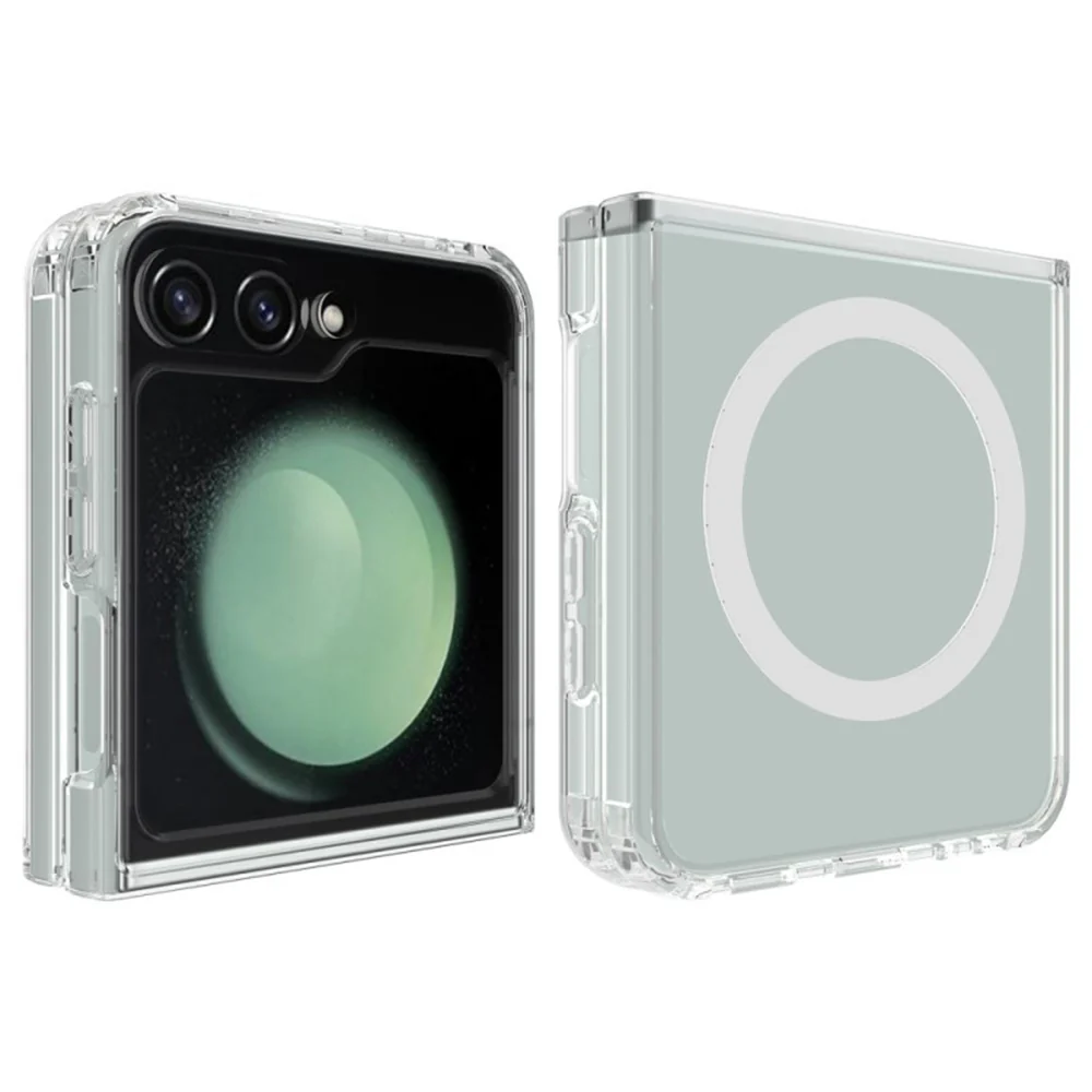 MagSafe Case for Samsung Galaxy Z Flip7 FE F761 / Z Flip6 F741, Techsuit, Pro, Transparent - Image 2