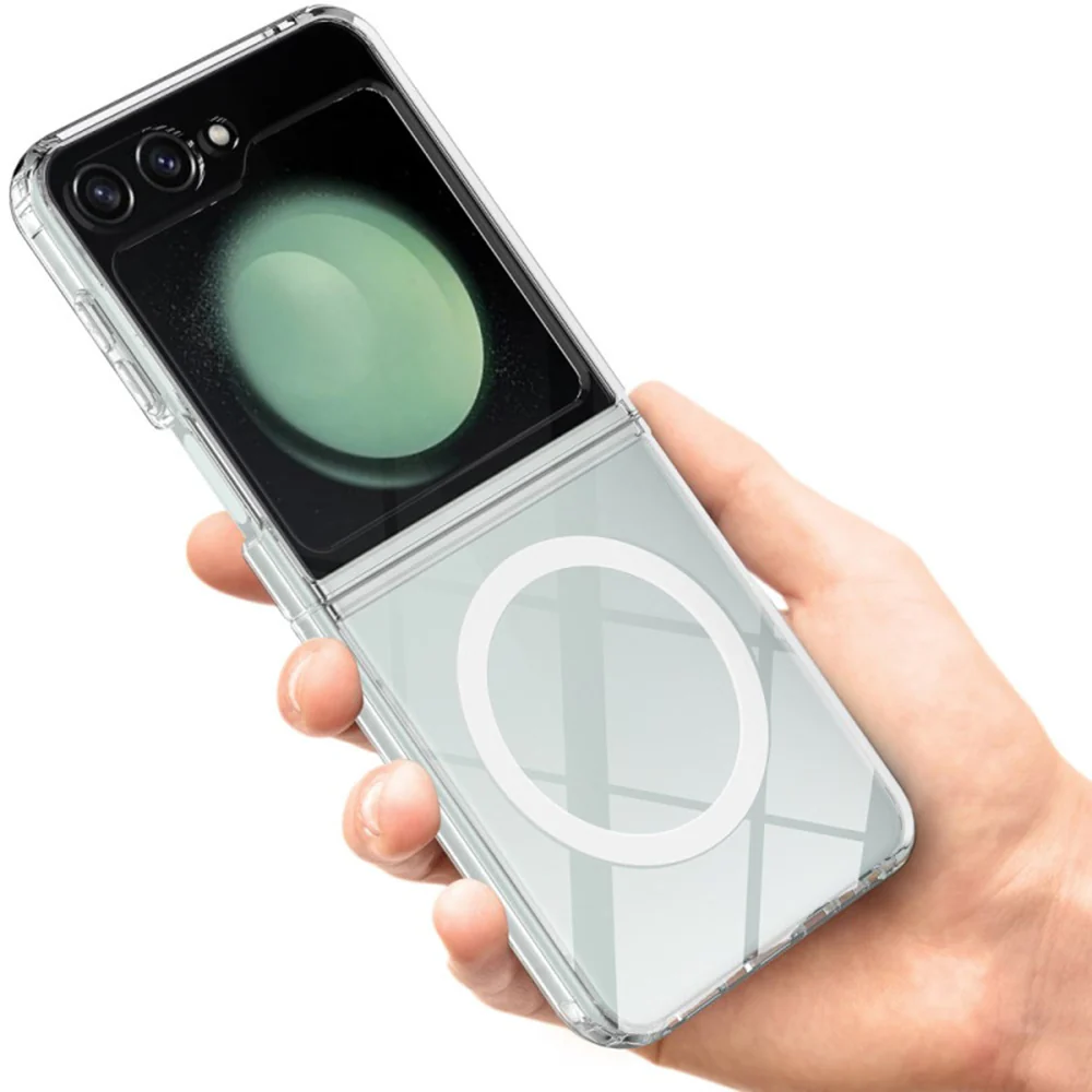 MagSafe Case for Samsung Galaxy Z Flip7 FE F761 / Z Flip6 F741, Techsuit, Pro, Transparent - Image 3