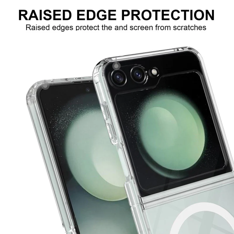 MagSafe Case for Samsung Galaxy Z Flip7 FE F761 / Z Flip6 F741, Techsuit, Pro, Transparent - Image 6