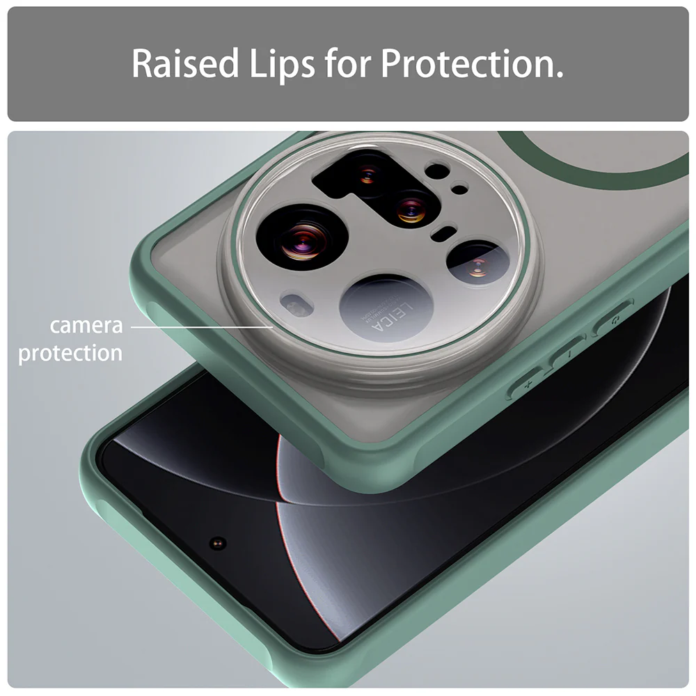MagSafe Case for Xiaomi 15 Ultra, Techsuit, HaloFrost II, Green - Image 4