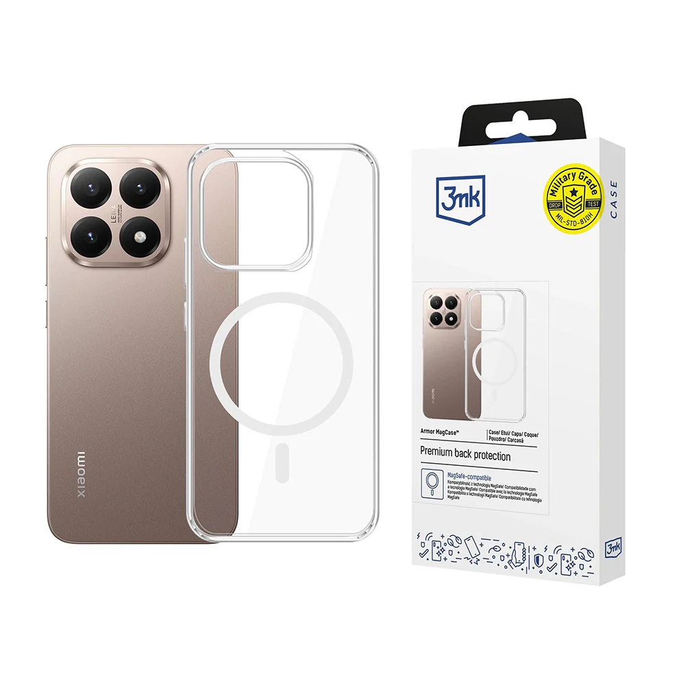 MagSafe Case for Xiaomi 15T, 3MK, Armor MagCase, Transparent