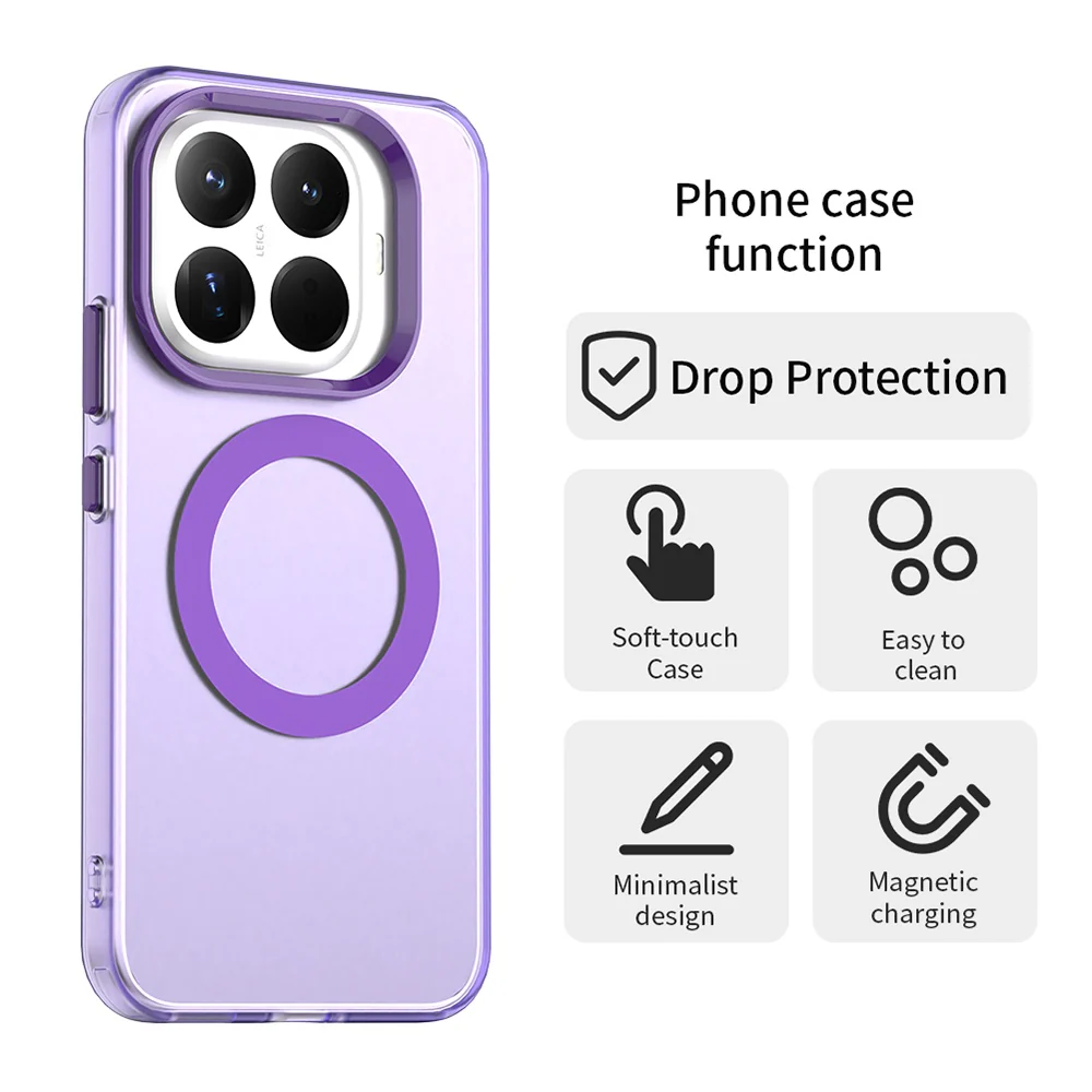 MagSafe Case for Xiaomi 15T Pro, Techsuit, CandyCase, Purple - Image 5