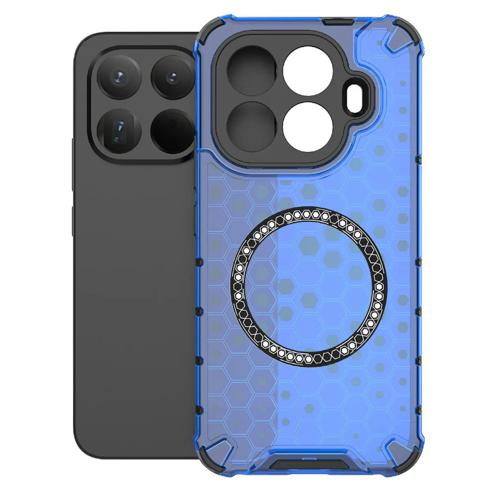 MagSafe Case for Xiaomi 15T Pro, Techsuit, HoneyComb Shield, Blue - Image 2