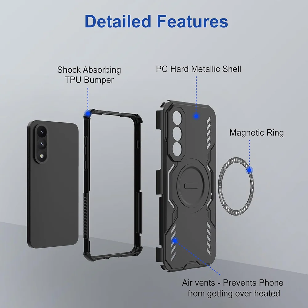 MagSafe Case for Xiaomi 15T, Techsuit, ArmorMag, Black - Image 4