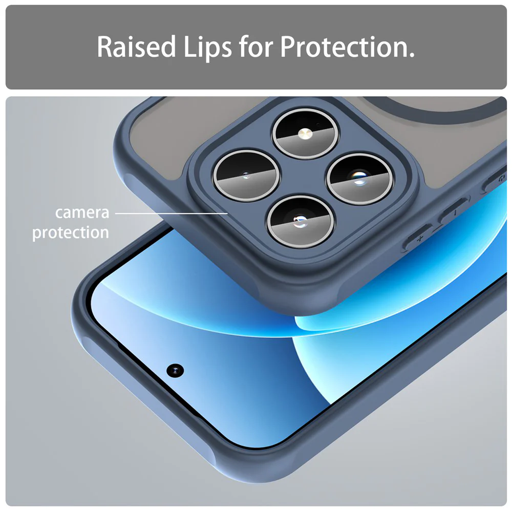 MagSafe Case for Xiaomi 17T Pro, Techsuit, HaloFrost II, Navy Blue - Image 5
