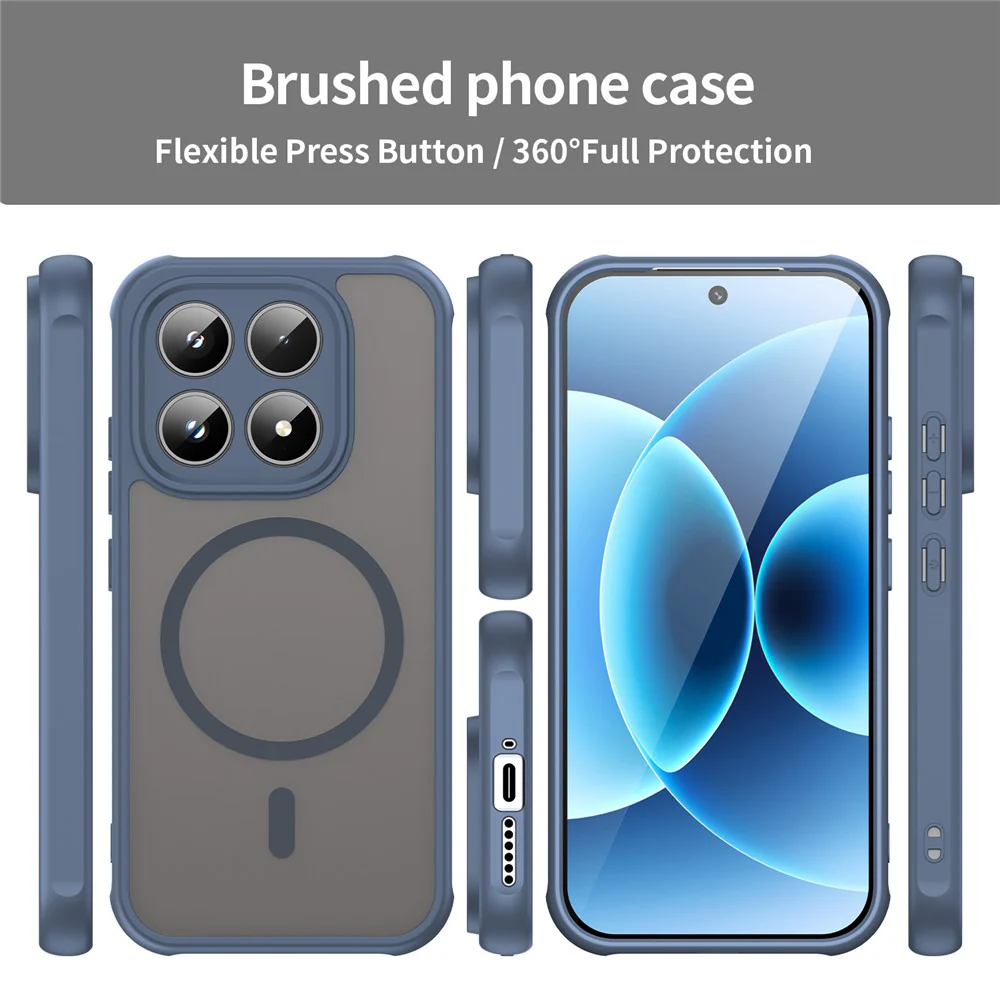 MagSafe Case for Xiaomi 17T, Techsuit, HaloFrost II, Navy Blue - Image 6