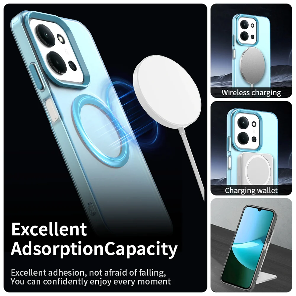 MagSafe Case for Xiaomi Poco C85 4G / Redmi 15C 5G / 15C 4G, Techsuit, CandyCase, Blue - Image 2