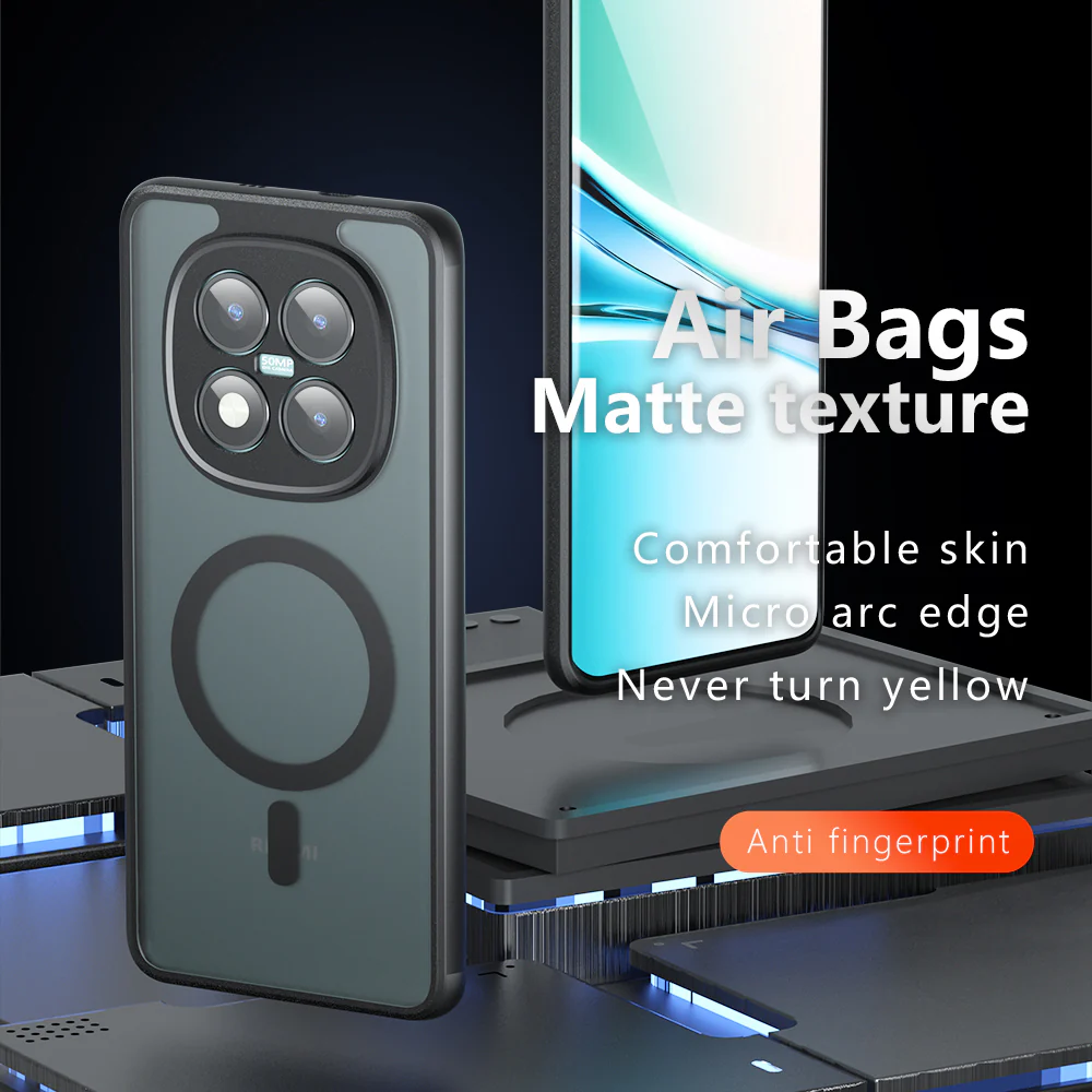 MagSafe Case for Xiaomi Poco M8 Pro / Redmi Note 15 Pro+ 5G, Techsuit, PureFrost, Satin Black - Image 2