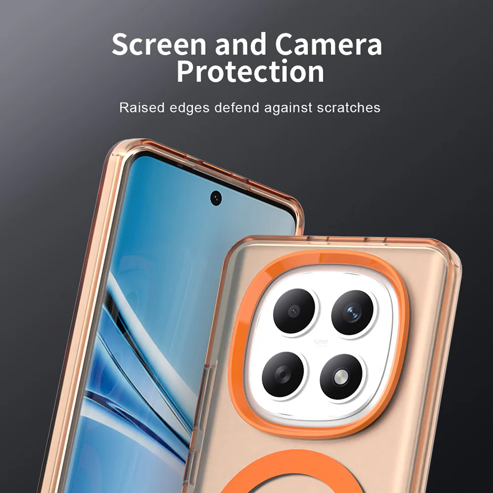 MagSafe Case for Xiaomi Poco M8 / Redmi Note 15 5G / Note 15 4G, Techsuit, CandyCase, Orange - Image 3