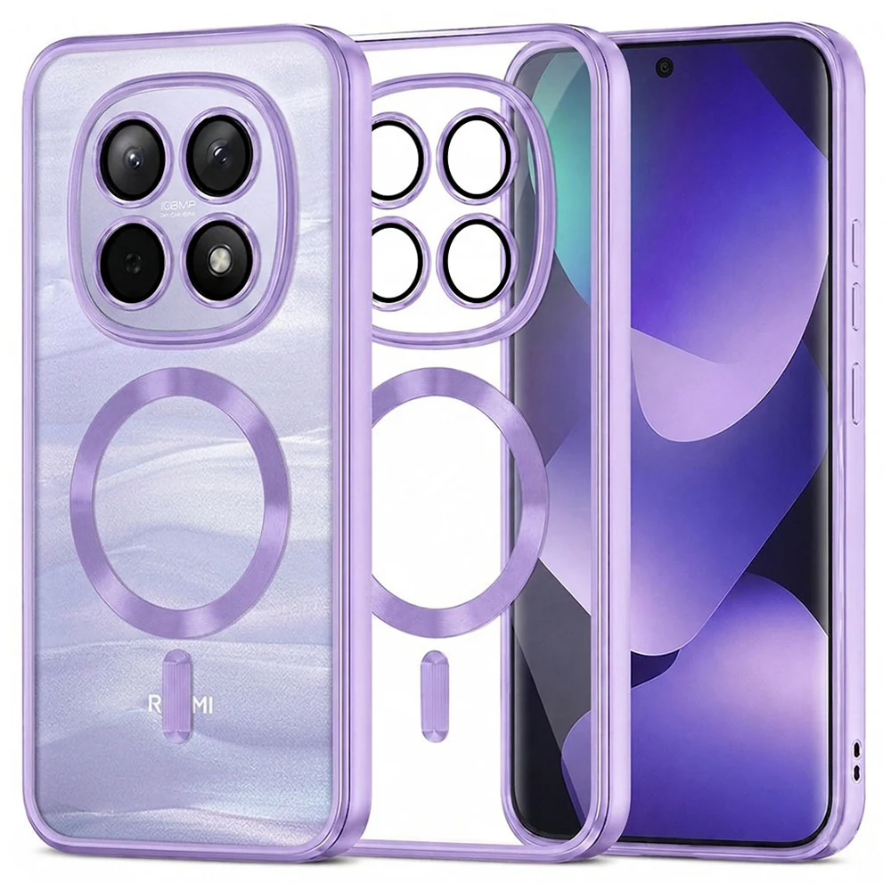 MagSafe Case for Xiaomi Poco M8 / Redmi Note 15 5G / Note 15 4G, Techsuit, Luxury Crystal, Light Purple