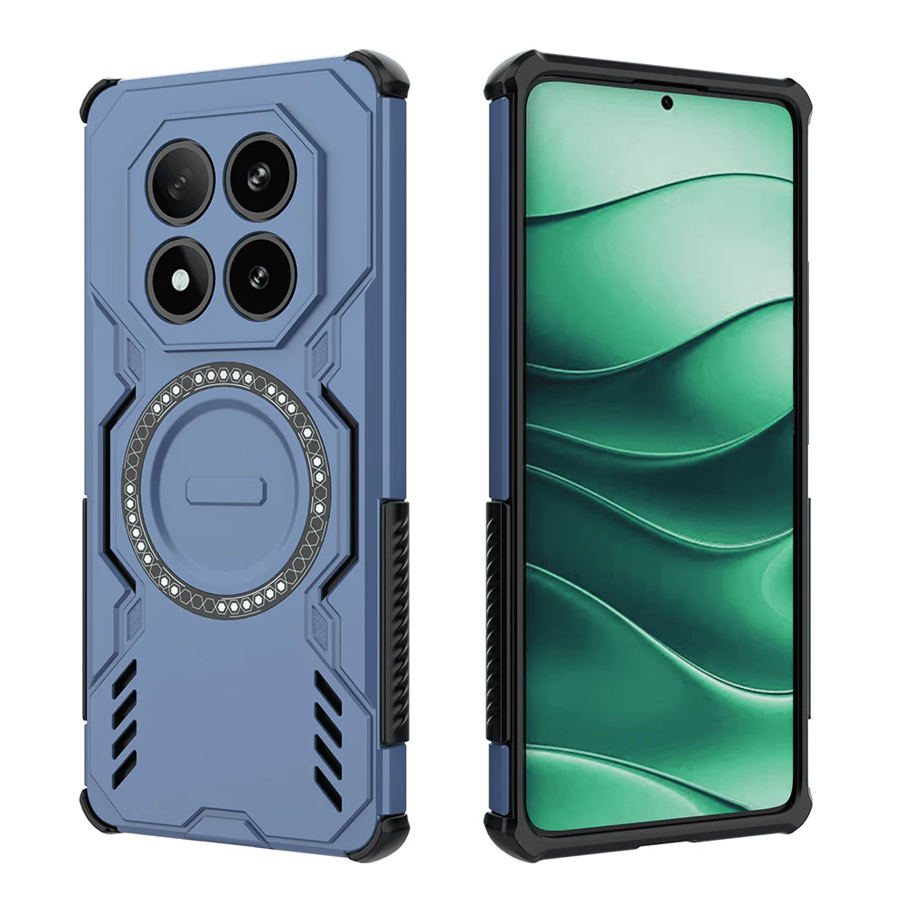 MagSafe Case for Xiaomi Poco X7 / Redmi Note 14 Pro 5G, Techsuit, ArmorMag, Blue - Image 2
