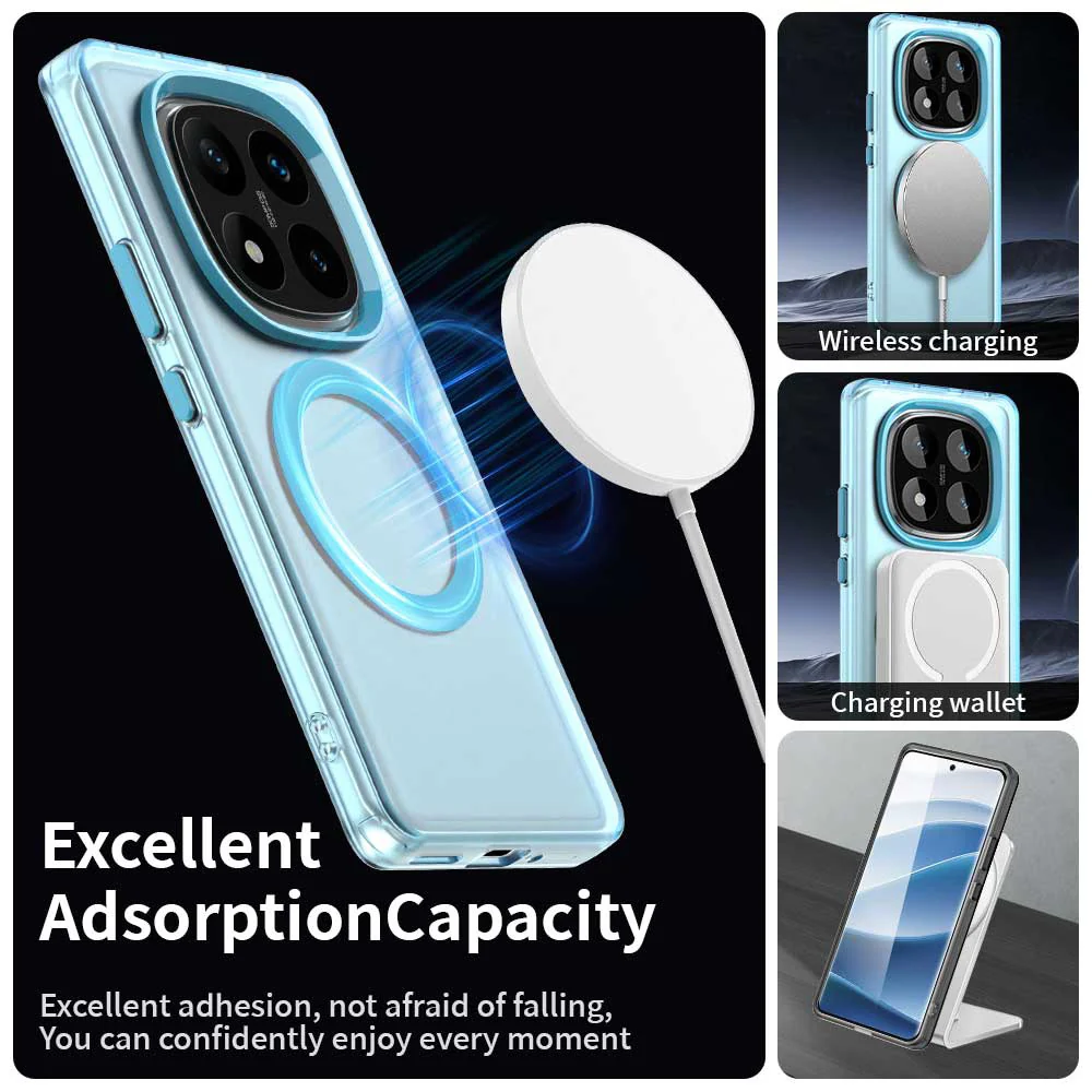 MagSafe Case for Xiaomi Poco X7 / Redmi Note 14 Pro 5G, Techsuit, CandyCase, Blue - Image 6