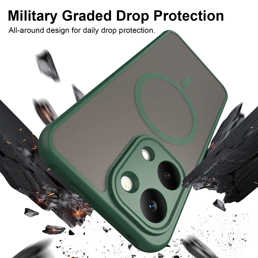 MagSafe Case for Xiaomi Poco X8 Pro Max, Techsuit, HaloFrost II, Green - Image 6