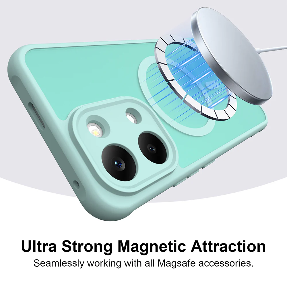 MagSafe Case for Xiaomi Poco X8 Pro Max, Techsuit, HaloFrost II, Light Green - Image 4