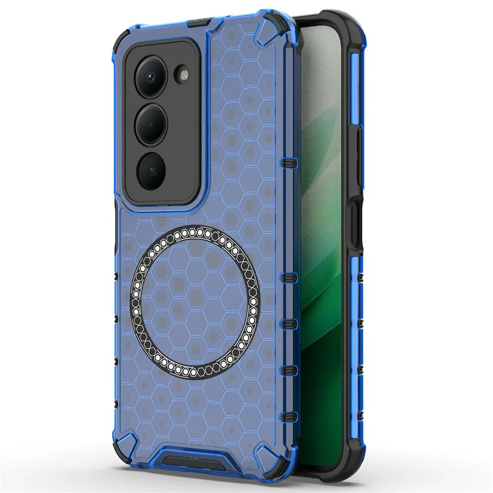 MagSafe Case for Xiaomi Redmi 15 5G / 15 4G, Techsuit, HoneyComb Shield, Blue