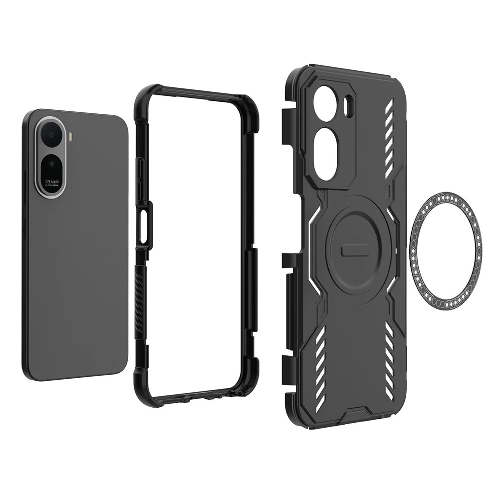 MagSafe Case for Xiaomi Redmi A7 Pro 4G, Techsuit, ArmorMag, Black - Image 4