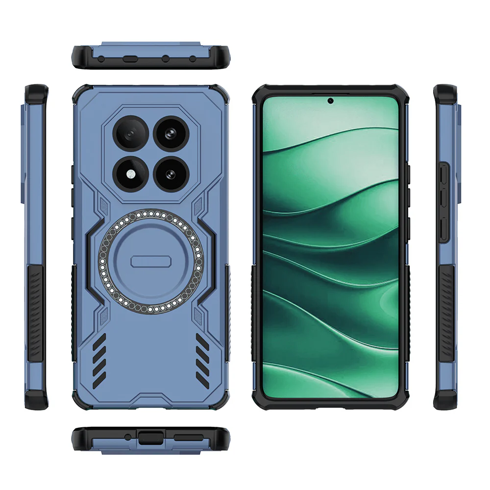 MagSafe Case for Xiaomi Redmi Note 14 Pro 4G, Techsuit, ArmorMag, Blue - Image 4