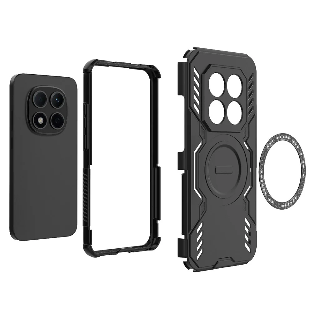 MagSafe Case for Xiaomi Redmi Note 15 Pro 5G, Techsuit, ArmorMag, Black - Image 3