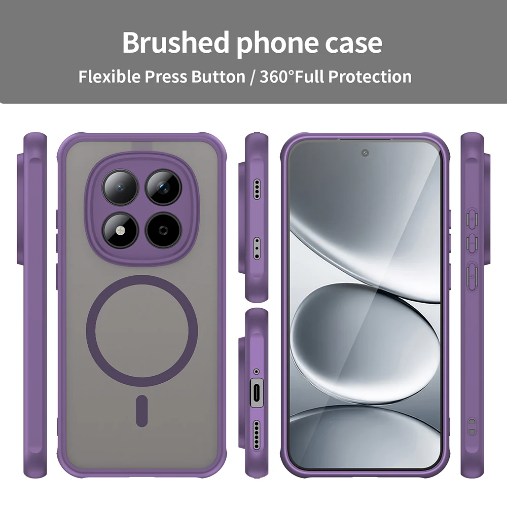 MagSafe Case for Xiaomi Redmi Note 15 Pro 5G, Techsuit, HaloFrost II, Purple - Image 4
