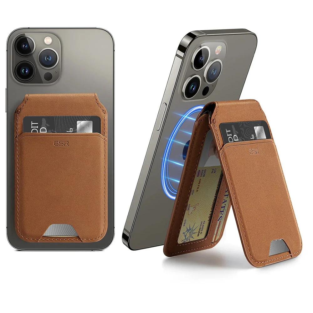 Magsafe Wallet, ESR, Stand, Brown - Image 2