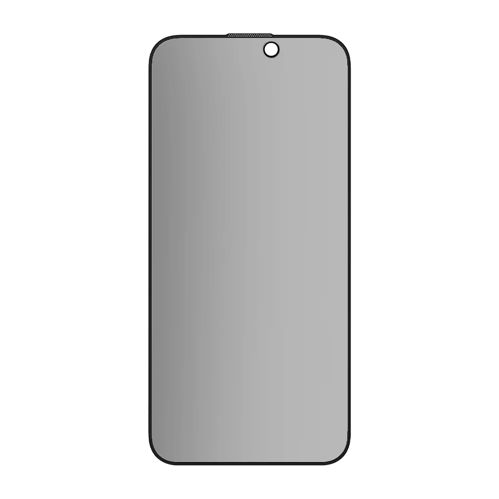 Matte Privacy Blueo Anti-Peep Screen Protector for Apple iPhone 15 Pro, Tempered Glass, Full Glue - Image 3