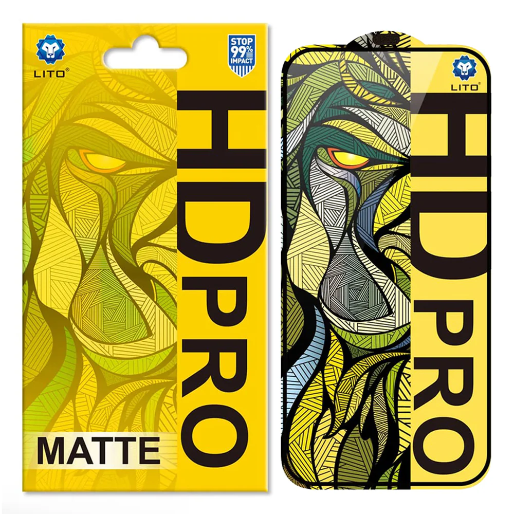 Matte Screen Protector Lito HD Pro for Apple iPhone 16 Plus, Tempered Glass, Full Glue, Black - Image 7