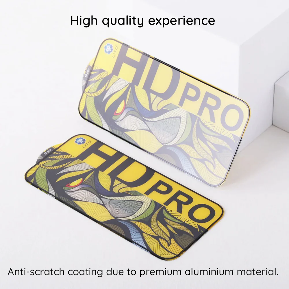 Matte Screen Protector Lito HD Pro for Apple iPhone 16 Pro Max, Tempered Glass, Full Glue, Black - Image 3