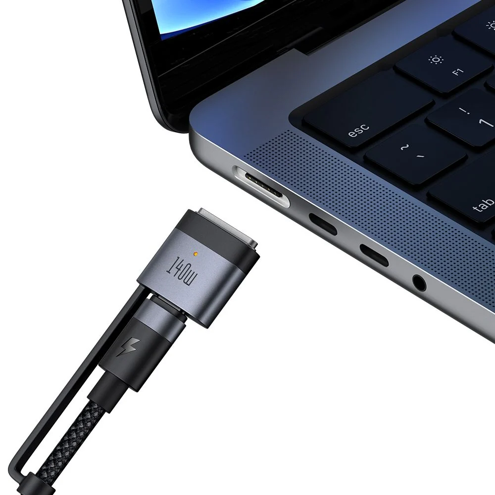 McDodo CA-0140 Charging Cable, USB-C to USB-C / MagSafe 3, 240W, 2m, Black - Image 4