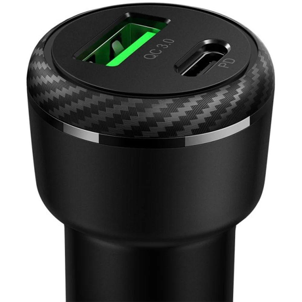 McDodo CC-5970 Car Charger, 38W, 3A, 1 x USB-A - 1 x USB-C, Black - Image 4