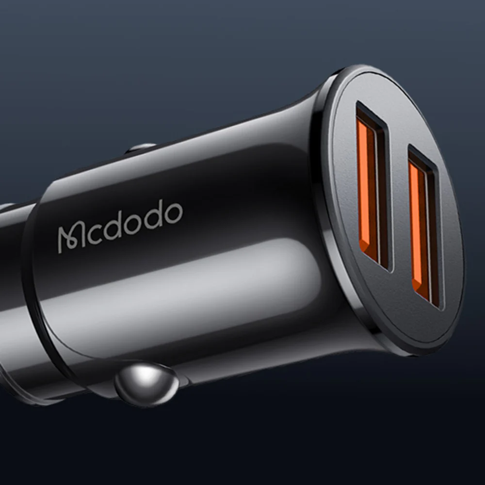 McDodo CC-6602 Car Charger, 12W, 2.4A, 2 x USB-A, Black - Image 3