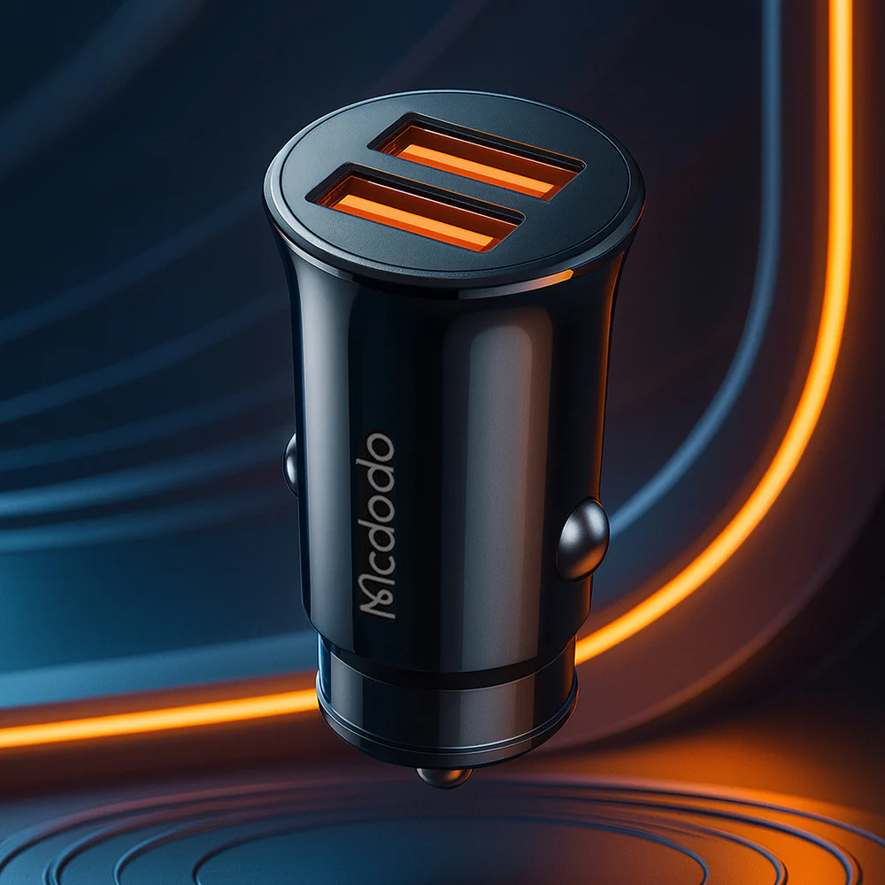 McDodo CC-6602 Car Charger, 12W, 2.4A, 2 x USB-A, Black - Image 4