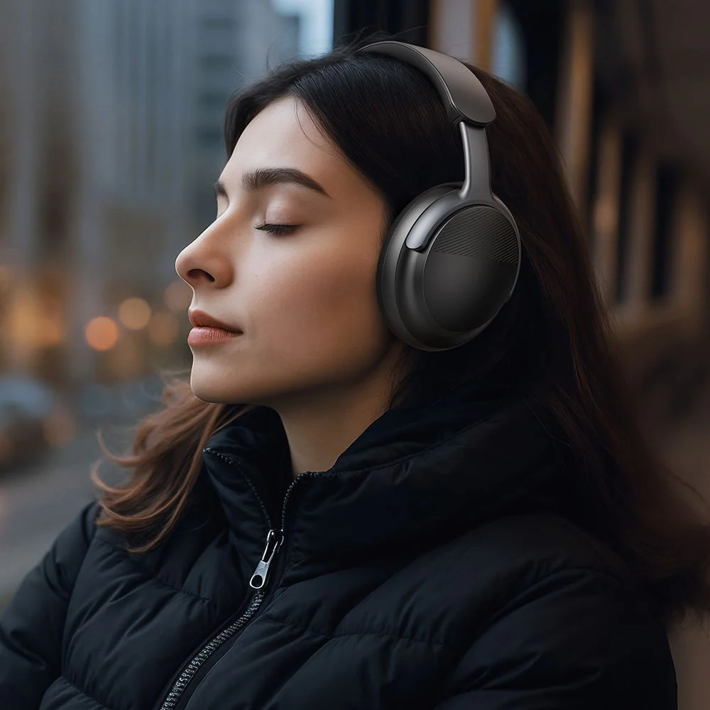 McDodo HP-1420 T02 Bluetooth Handsfree, A2DP, ANC, Black - Image 4
