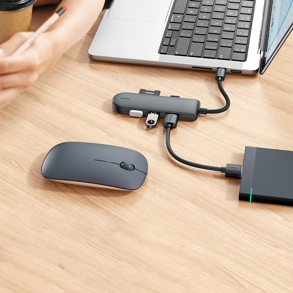 McDodo HU-1430 Star USB-C Hub, 5in1, Black - Image 4