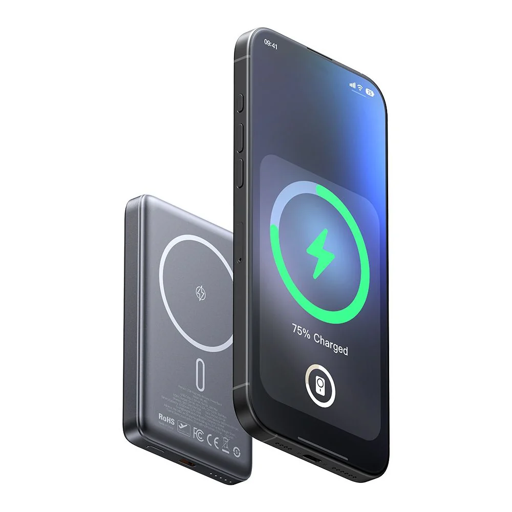 McDodo MC-4651 Meta Wireless External Battery, 10000mAh, 20W, PD + FQI, 1 x QI - 1 x USB-C, Black - Image 4