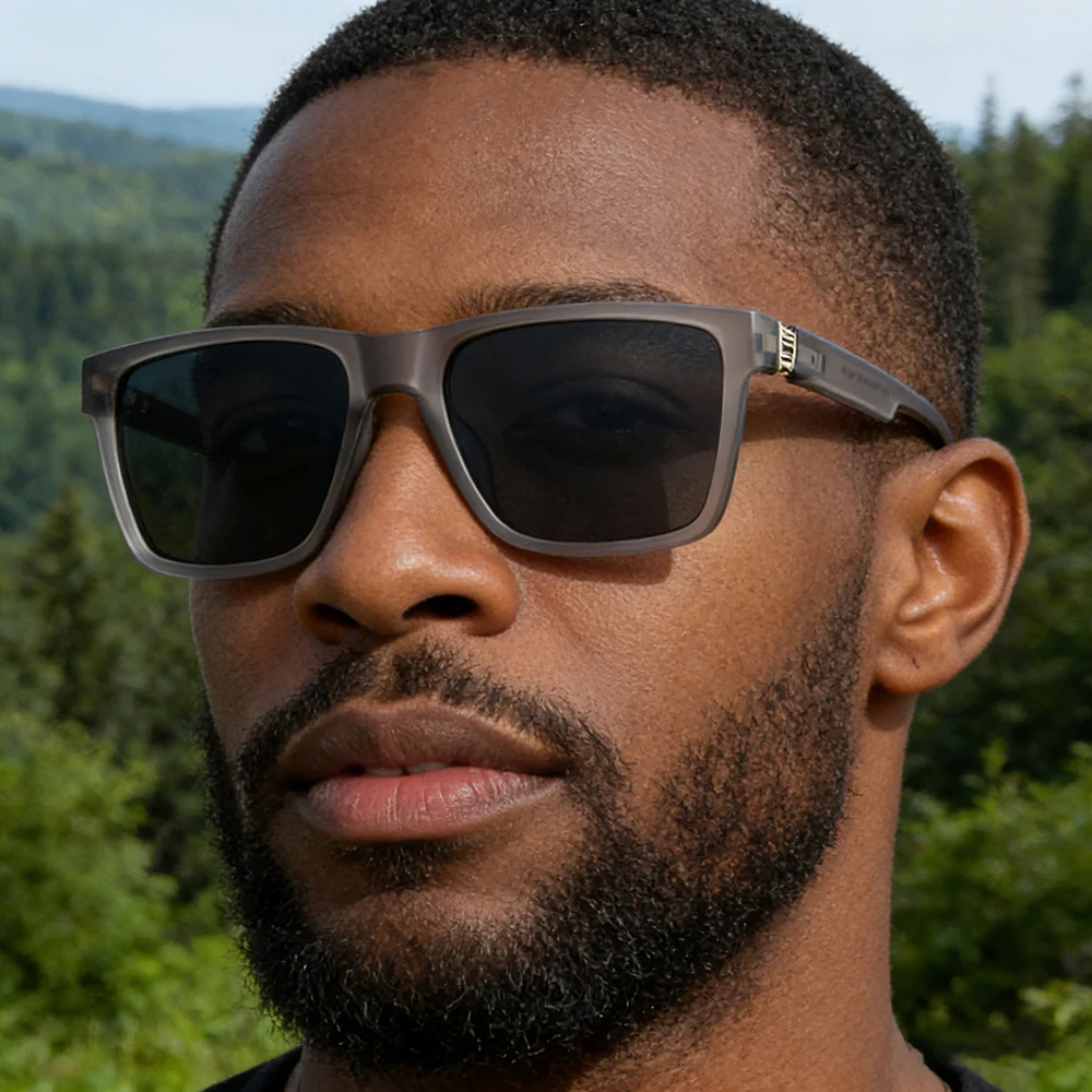Men's Techsuit 8506 Sunglasses, Polarized, UV Protection, Matte Blue Gray - Image 6