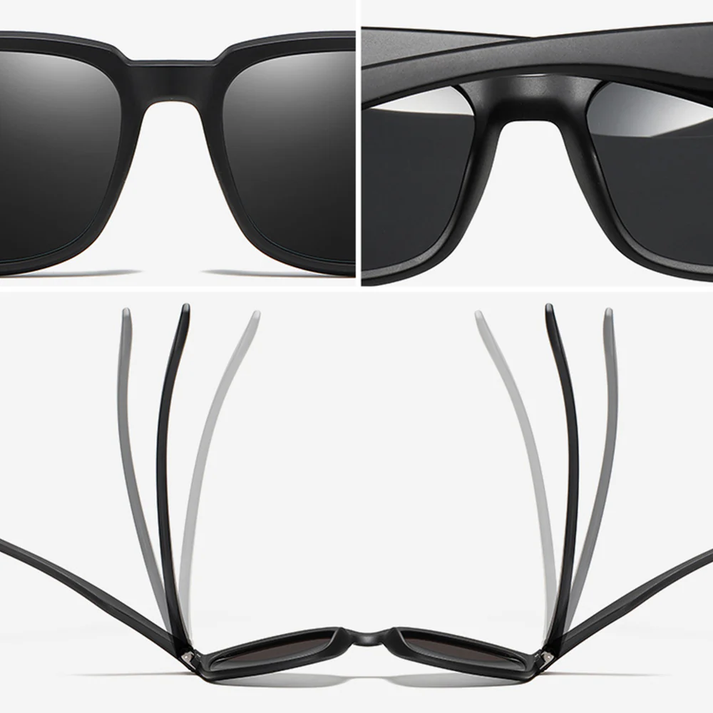Men's Techsuit MM108 Sunglasses, Polarized, UV Protection, Gray - Image 3