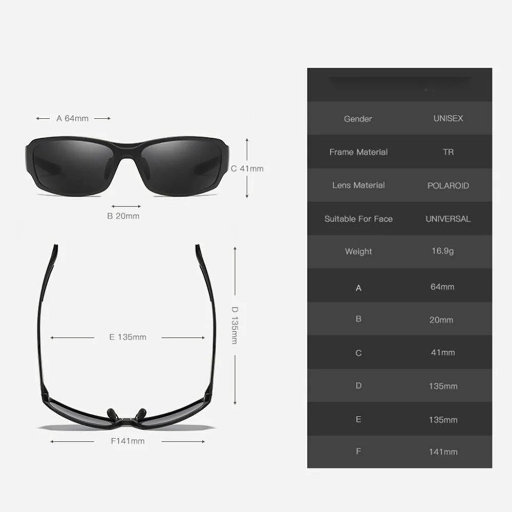 Men's Techsuit MM108 Sunglasses, Polarized, UV Protection, Gray - Image 6